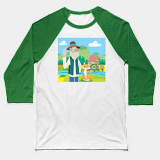 grandfather the miller and cat by the mill Baseball T-Shirt